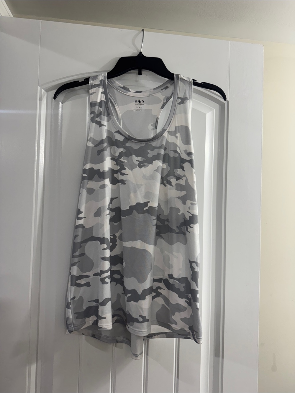 Athletic Works Light Gray Camo Tank Top